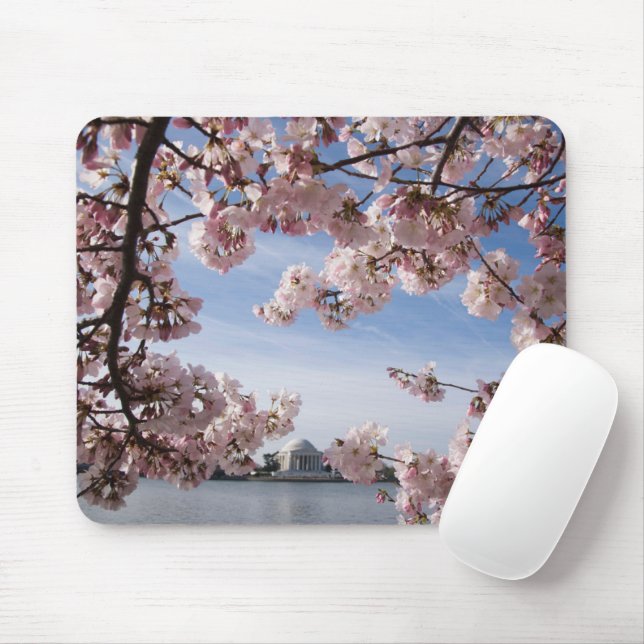 Monuments | Jefferson Memorial Cherry Blossoms Mouse Mat (With Mouse)