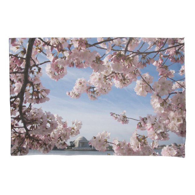 Monuments | Jefferson Memorial Cherry Blossoms Pillowcase (Front)