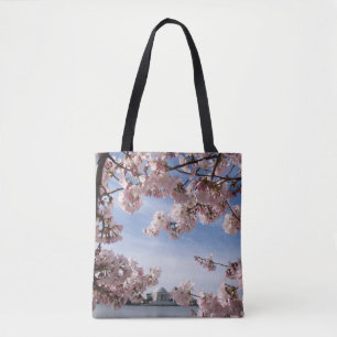 Monuments Jefferson Memorial Cherry Blossoms Tote Bag
