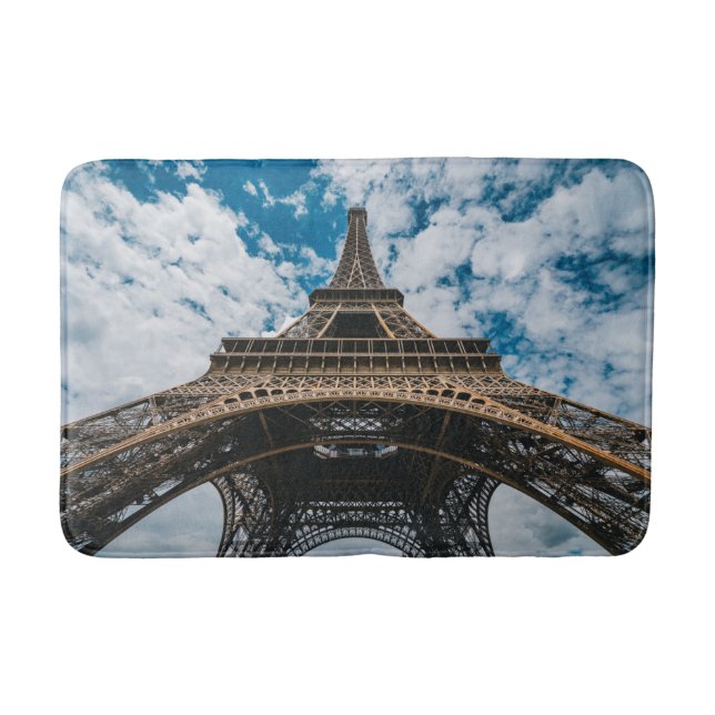 Monuments | Looking Up at the Eiffel Tower Bath Mat (Front)