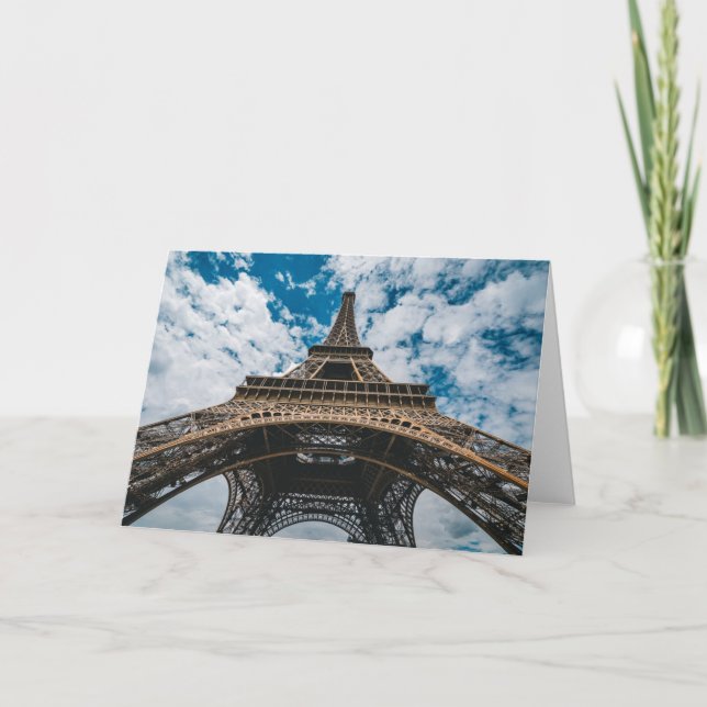 Monuments | Looking Up at the Eiffel Tower Card (Front)