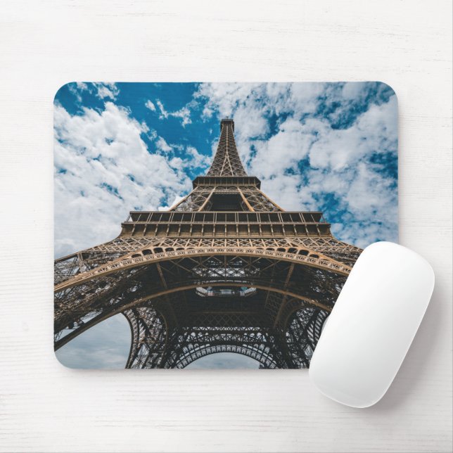 Monuments | Looking Up at the Eiffel Tower Mouse Mat (With Mouse)