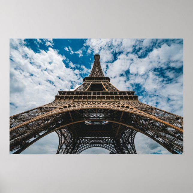 Monuments | Looking Up at the Eiffel Tower Poster (Front)