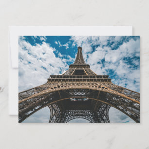 Monuments   Looking Up at the Eiffel Tower Thank You Card