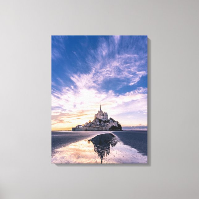 Monuments | Mont Saint-Michel, Normandy France Canvas Print (Front)