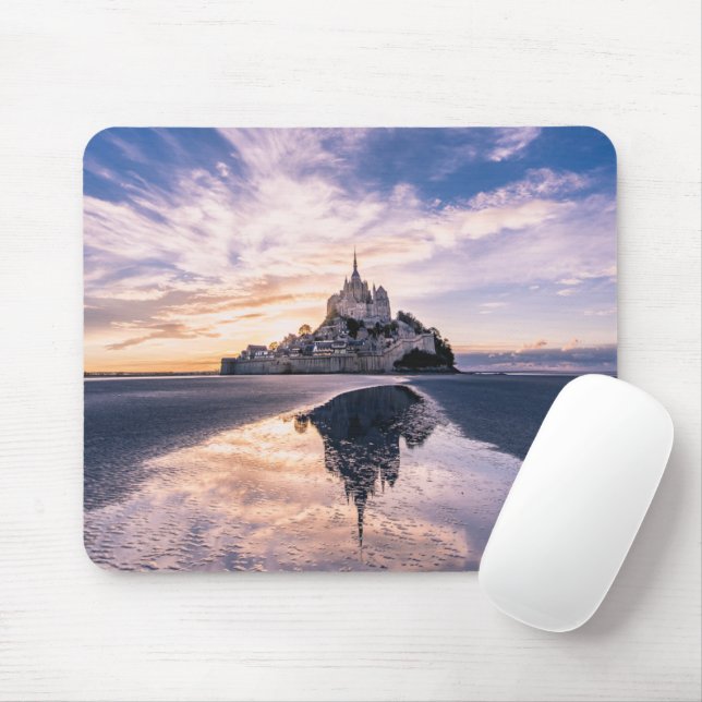Monuments | Mont Saint-Michel, Normandy France Mouse Mat (With Mouse)