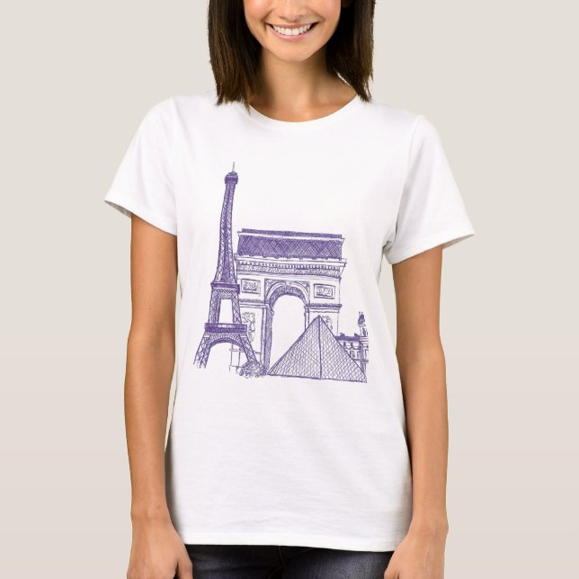 Monuments of Paris T-Shirt (Front)