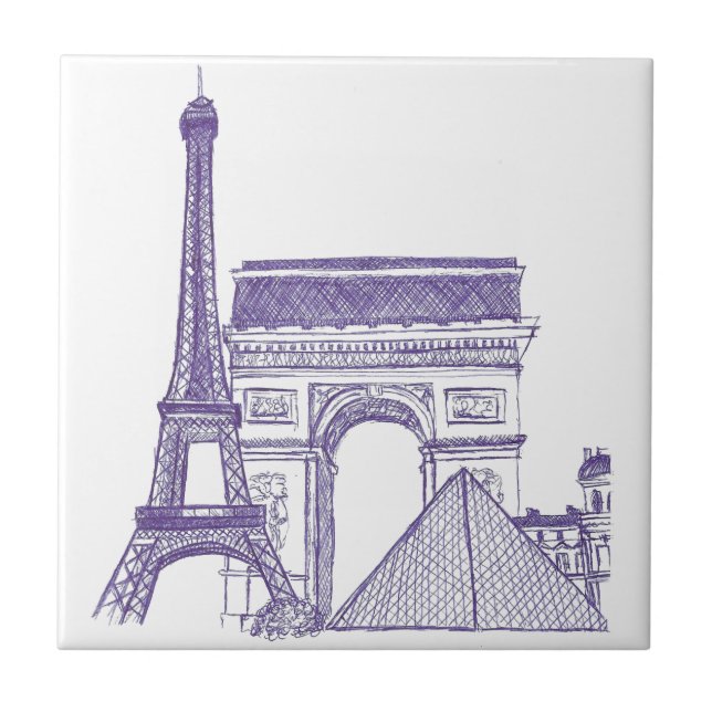 Monuments of Paris Tile (Front)