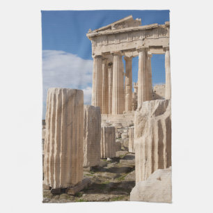 Monuments   Parthenon Acropolis Athens Greece Tea Towel