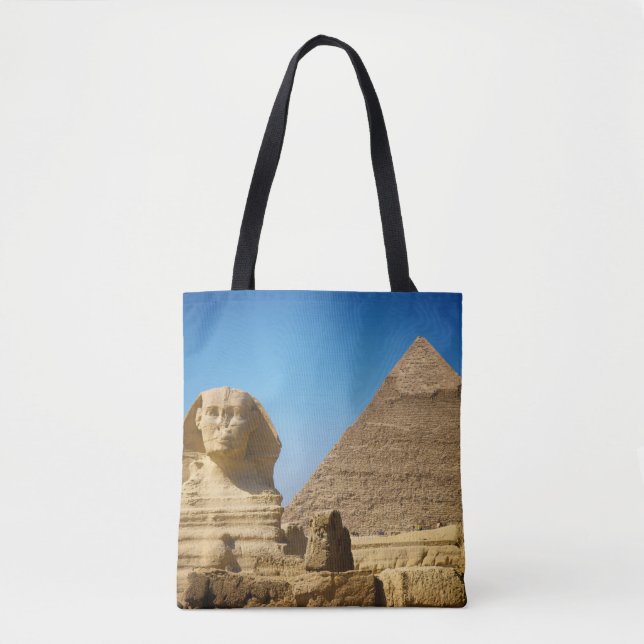 Monuments | Sphinx & Pyramid of Egypt Tote Bag (Front)