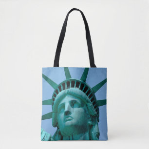 Monuments Statue of Liberty Face Tote Bag