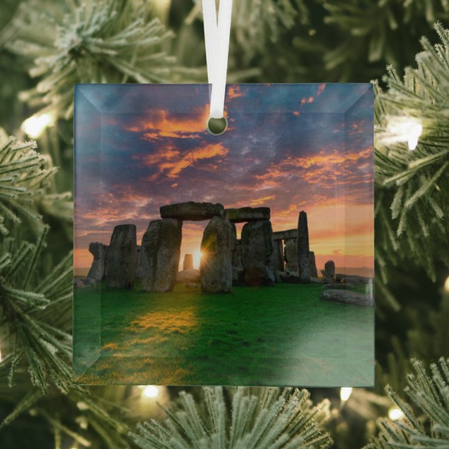 Monuments | Stonhenge, England Glass Tree Decoration (Insitu)