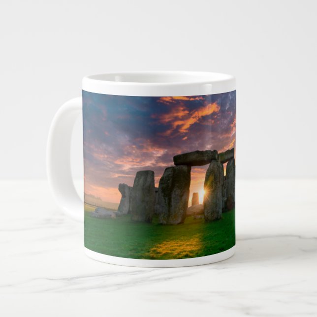 Monuments | Stonhenge, England Large Coffee Mug (Front Left)