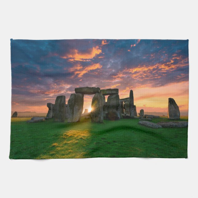 Monuments | Stonhenge, England Tea Towel (Horizontal)