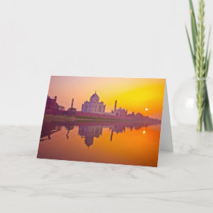Monuments   Taj Mahal at Sunset Card