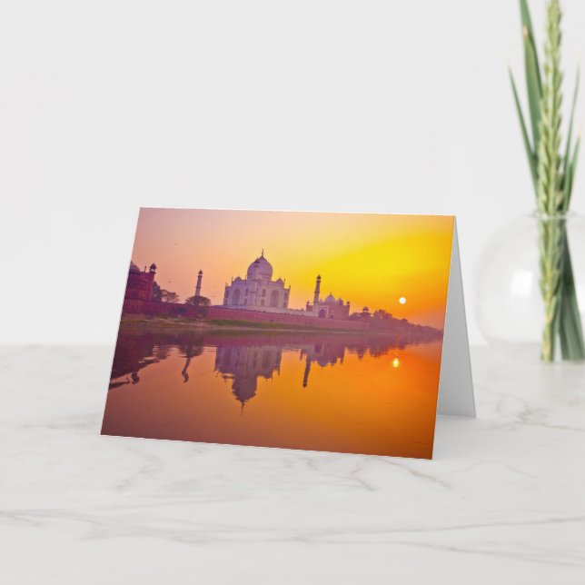 Monuments | Taj Mahal at Sunset Card (Front)