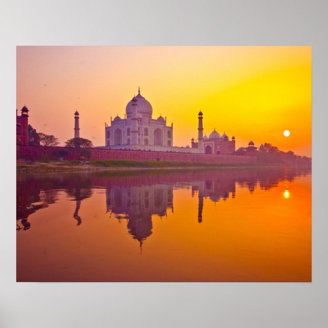 Monuments | Taj Mahal at Sunset Poster (Front)