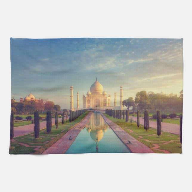 Monuments | Taj Mahal Colors Tea Towel (Horizontal)