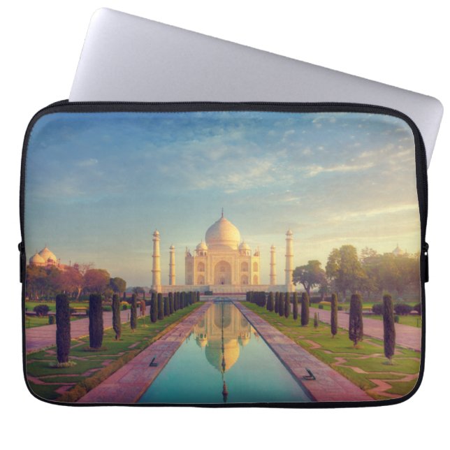 Monuments | Taj Mahal Colours Laptop Sleeve (Front)