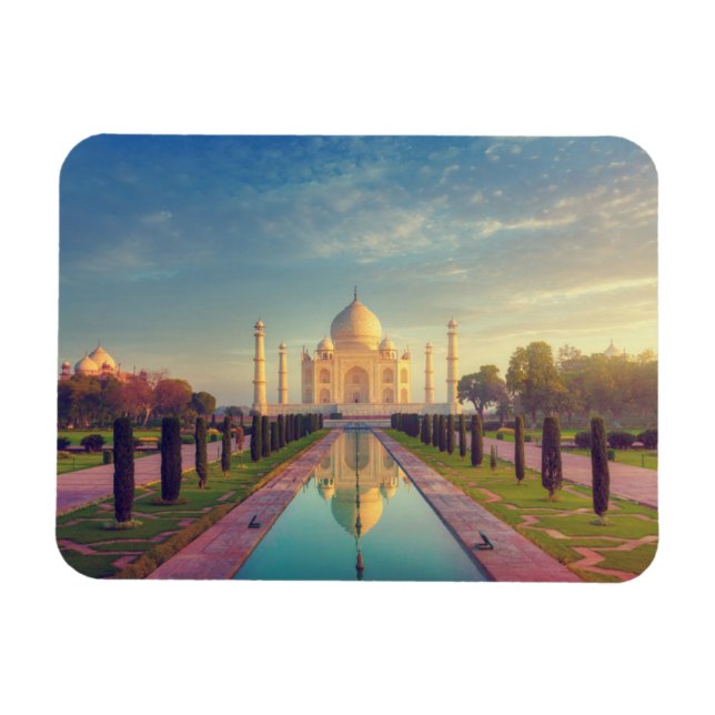 Monuments | Taj Mahal Colours Magnet (Horizontal)