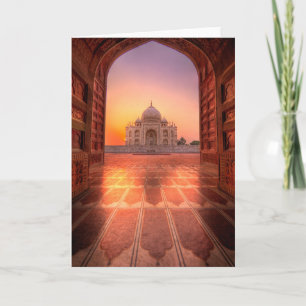 Monuments   Taj Mahal, India at Sunset Card