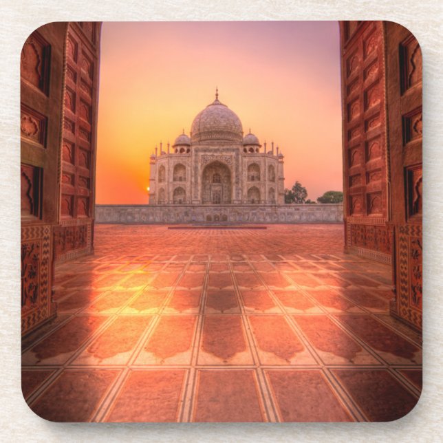 Monuments | Taj Mahal, India at Sunset Coaster (Front)