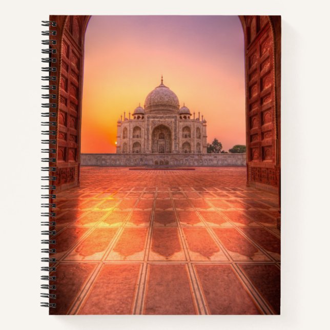 Monuments | Taj Mahal, India at Sunset Notebook (Front)
