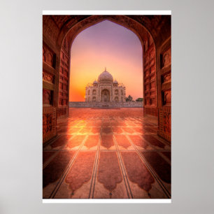 Monuments   Taj Mahal, India at Sunset Poster