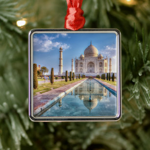 Monuments   Taj Mahal Sunrise Metal Tree Decoration