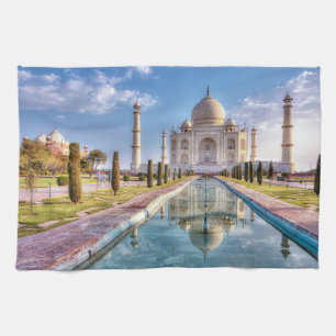 Monuments Taj Mahal Sunrise Tea Towel