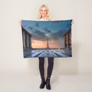 Monuments The Eiffel Tower Fleece Blanket