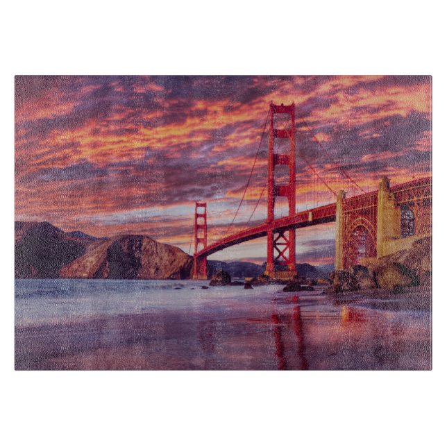 Monuments | The Golden Gate San Francisco, CA Cutting Board (Front)