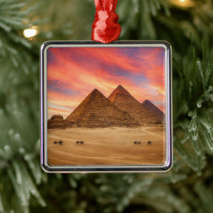Monuments The Great Pyramids Metal Tree Decoration