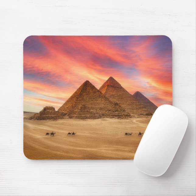 Monuments | The Great Pyramids Mouse Mat (With Mouse)