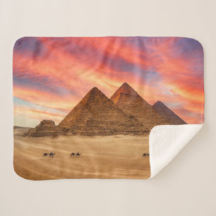 Monuments   The Great Pyramids Sherpa Blanket