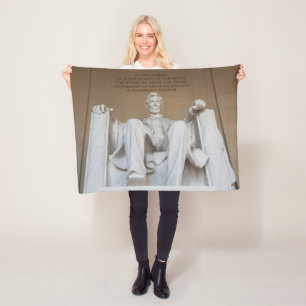Monuments   The Lincoln Memorial Fleece Blanket
