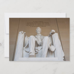 Monuments   The Lincoln Memorial Thank You Card