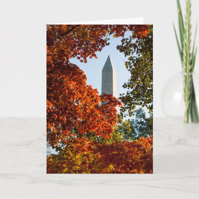 Monuments | Washington Monument in Autumn Card (Front)