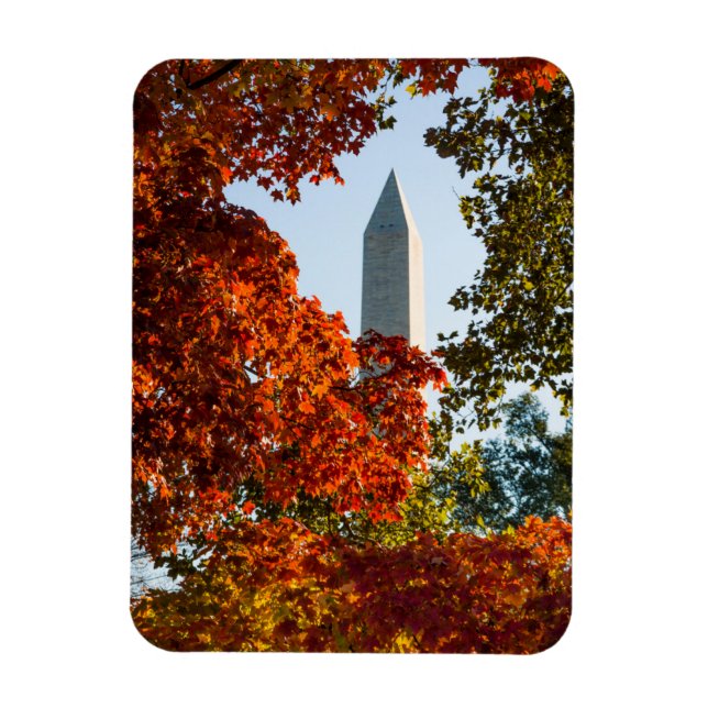 Monuments | Washington Monument in Autumn Magnet (Vertical)