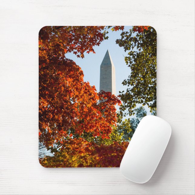 Monuments | Washington Monument in Autumn Mouse Mat (With Mouse)