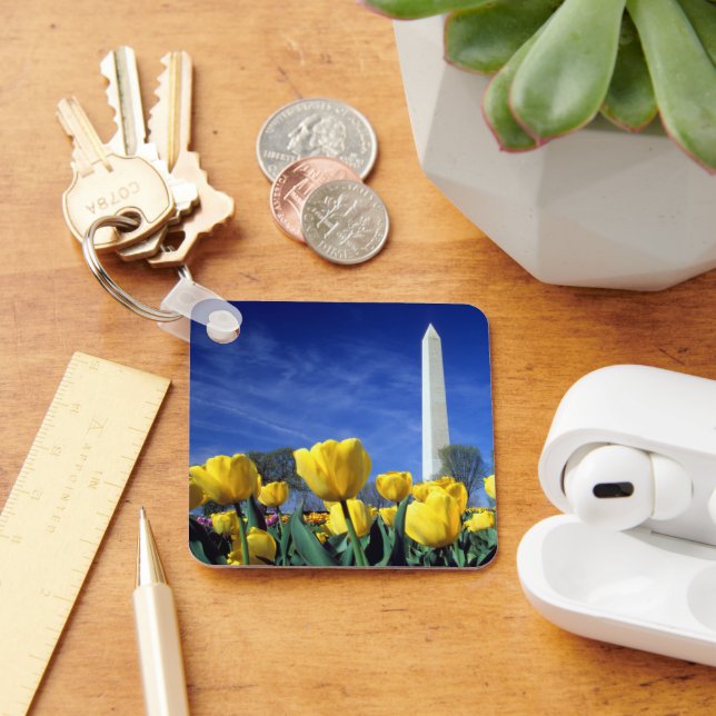 Monuments | Washington Monument in Spring Key Ring (Desk)