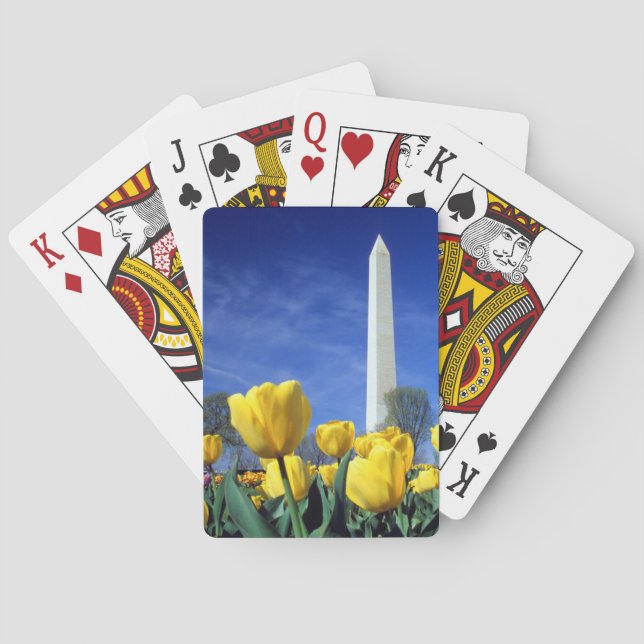 Monuments | Washington Monument in Spring Playing Cards (Back)