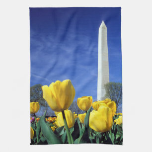 Monuments Washington Monument in Spring Tea Towel