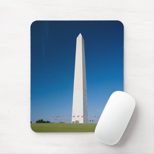 Monuments | Washington Monument with Flags Mouse Mat (With Mouse)
