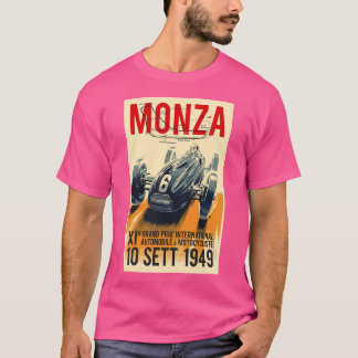 Monza Grand Prix Vintage Auto Racing Print T-Shirt