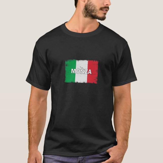 Monza - Italy - City With Italian Flag T-Shirt (Front)