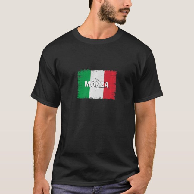 Monza  Italy  City With Italian Flag T-Shirt (Front)