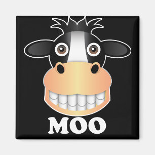 Moo - 2 Inch Square Magnet Magnet