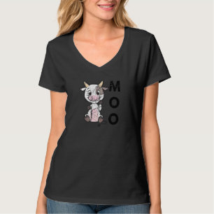 Moo Baby Cow Farmer Life Happy Cow Farm Animal Cow T-Shirt