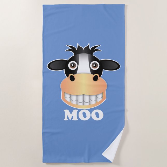 Moo - Beach Towel (Front)